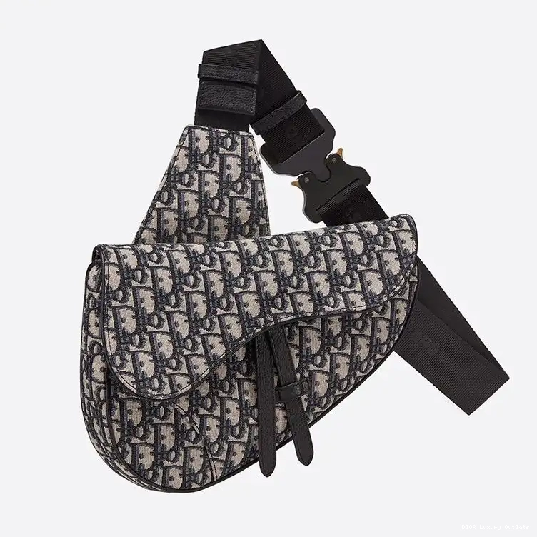 Cheap Dior Canvas Motif Crossbody Blue Oblique Saddle 0604 Luxury